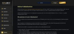 Fußballbereich von UFABET mit Ligen und auswählbaren Wettmärkten